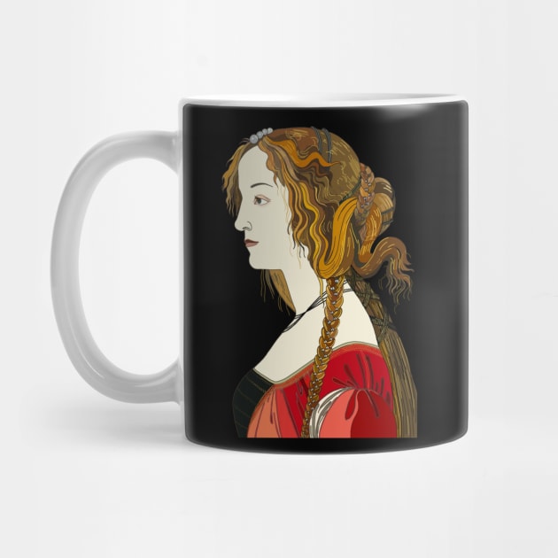 Inspired by Sandro Botticelli’s Ideal Portrait of a Lady by IdinDesignShop